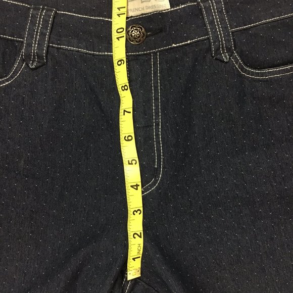 FDJ French Dressing Jeans Dark Blue with Polka Dot Slight Stretch Lightweight - Picture 10 of 13